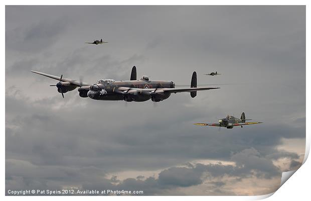Lancaster Escorted Home Print by Pat Speirs