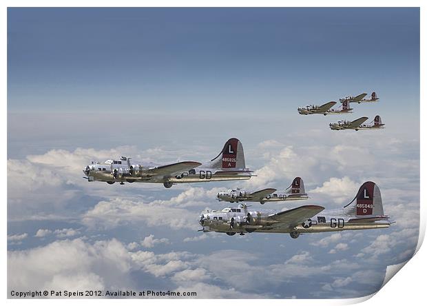 381st Bomb Group Outbound Print by Pat Speirs