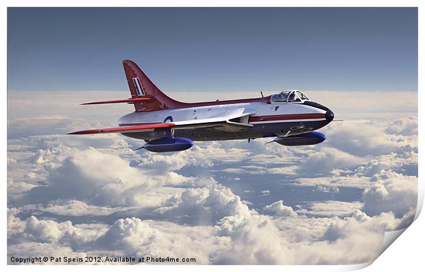 Hawker Hunter Print by Pat Speirs