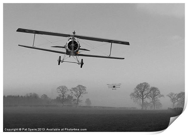 WW1 - Nieuport - Red in the Morning Print by Pat Speirs