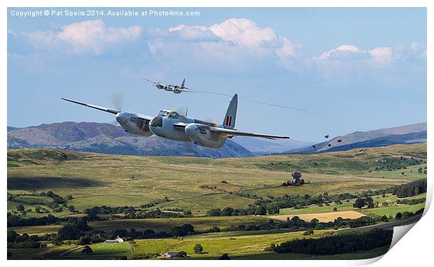 RAF Mosquito - Train Buster Print by Pat Speirs