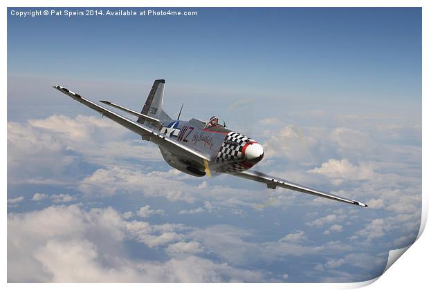 P51 Mustang - Big Beautiful Doll Print by Pat Speirs