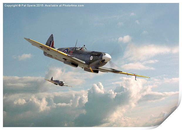  Spitfire - 'High in the Sunlit Silence' Print by Pat Speirs