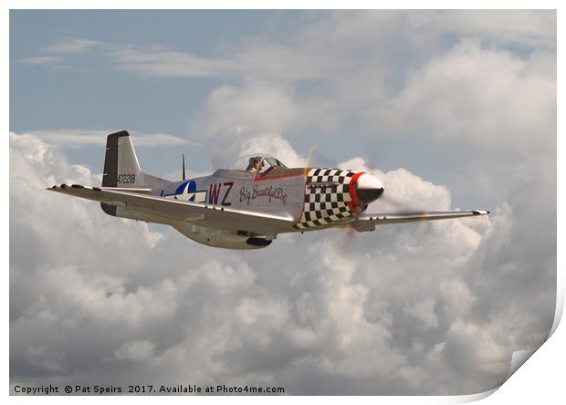 P51 Mustang - WW2 Classic Icon Print by Pat Speirs