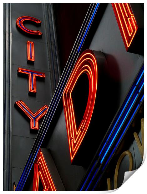 Radio City New York Print by Lynn hanlon