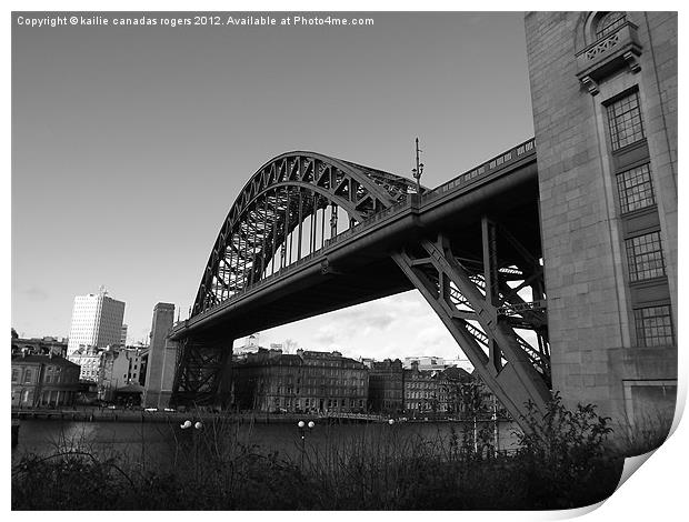 Tyne Bridge, Newcastle Print by kailie canadas rogers