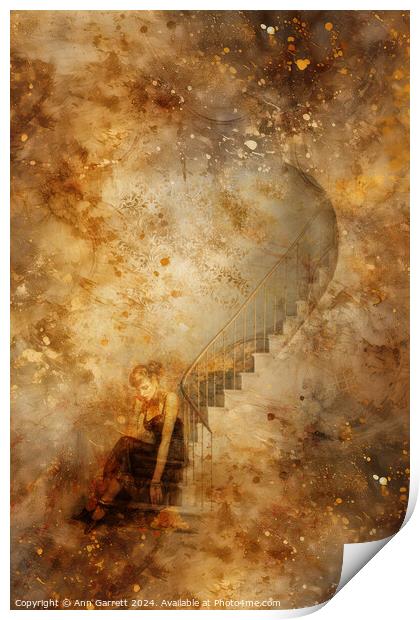 Ghost on the Stairs Print by Ann Garrett