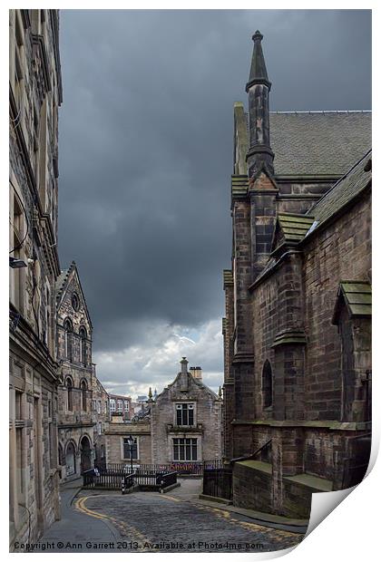 Edinburgh Old Town Print by Ann Garrett