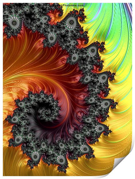 Fractal Spiral - A Fractal Abstract Print by Ann Garrett