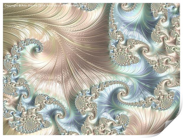 Mother of Pearl - A Fractal Abstract Print by Ann Garrett