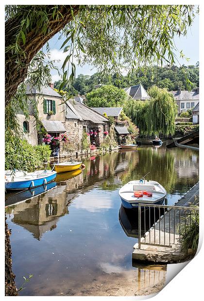 River Trieux in Pontrieux France Print by Ann Garrett