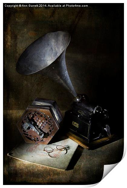 The Phonograph 3 Print by Ann Garrett