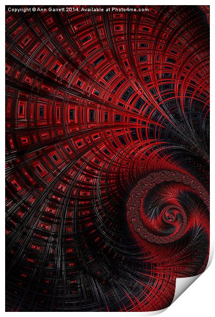 Red Box - A Fractal Abstract Print by Ann Garrett