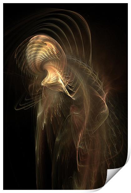 A Flame Fractal - Jellyfish Print by Ann Garrett