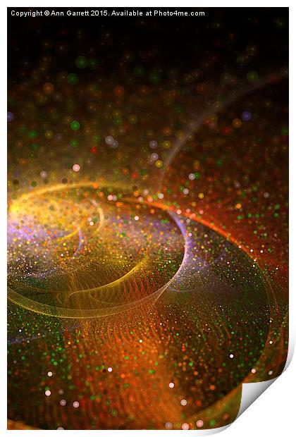 Golden Glitter Print by Ann Garrett