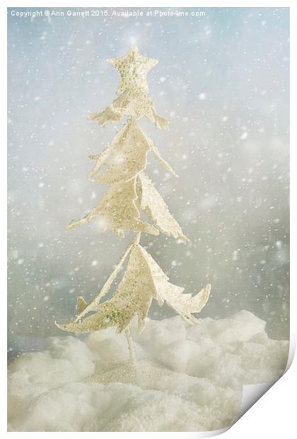 Christmas Tree Fantasy Print by Ann Garrett