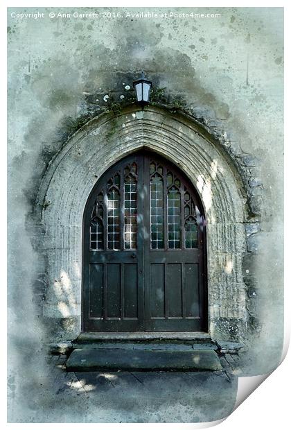 The Old Church Door Print by Ann Garrett