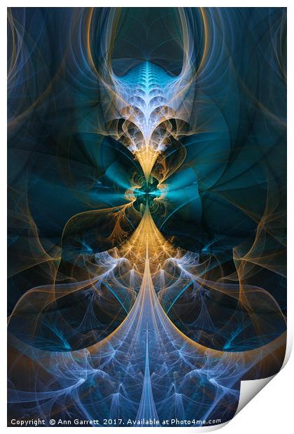 The Crow A Flame Fractal Print by Ann Garrett