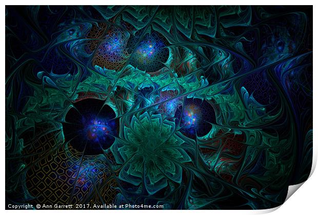 Fractal Jewels Print by Ann Garrett