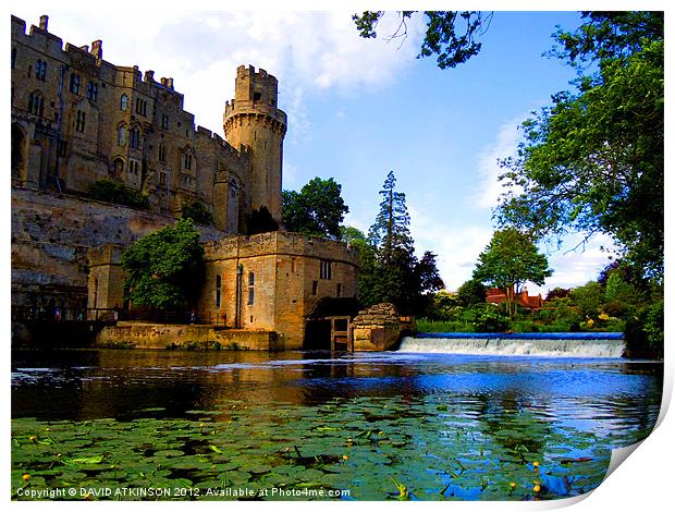 CASTLE AND WIER Print by David Atkinson