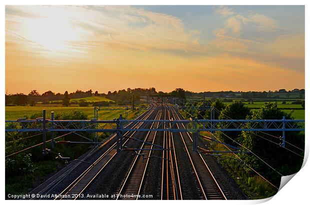 TRACK TO THE SUNSET Print by David Atkinson