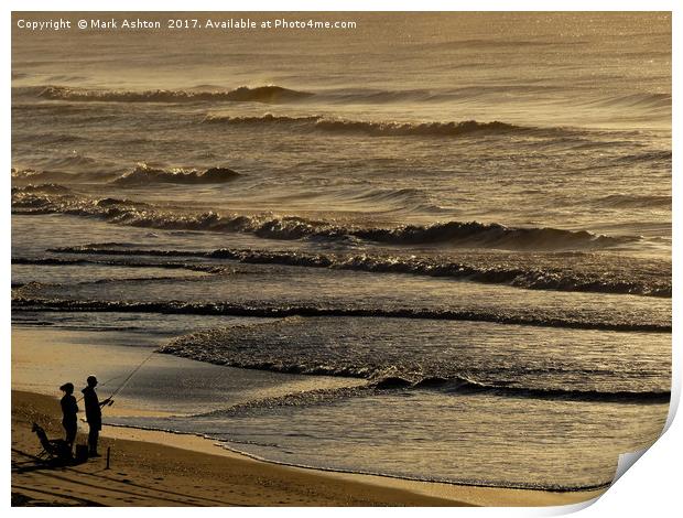 Sunrise sea fishing on Topsail Print by Mark Ashton