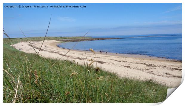 beadnell bay Northumberland Print by angela morris