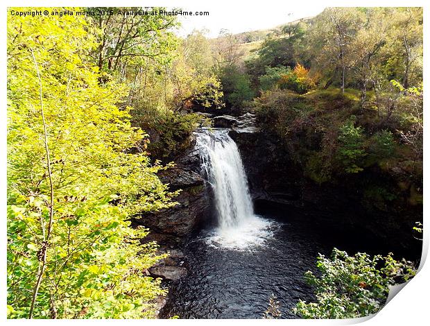  Falloch Falls Scotland Print by angela morris