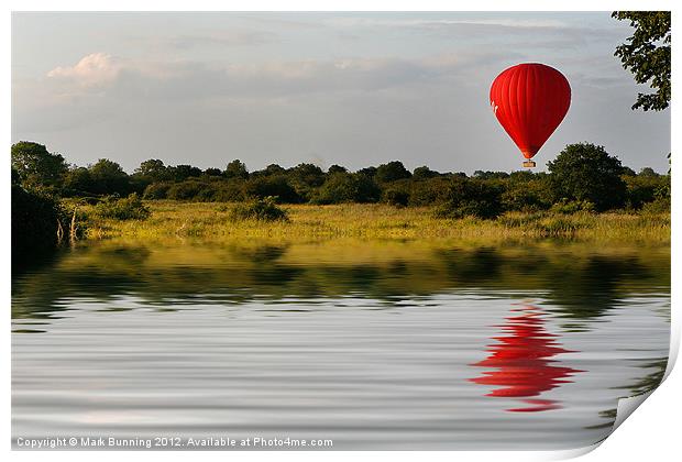 The balloon flight Print by Mark Bunning
