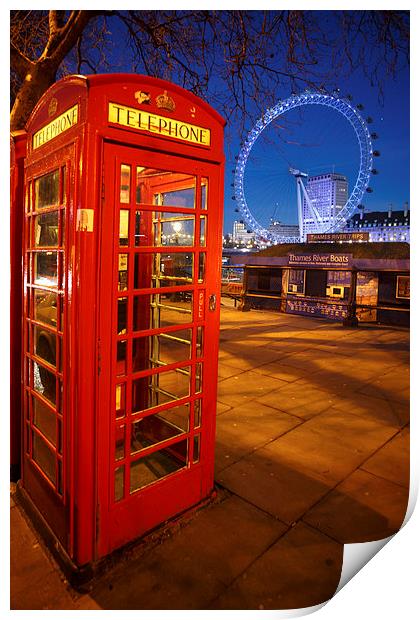 The London telephone box Print by Mark Bunning