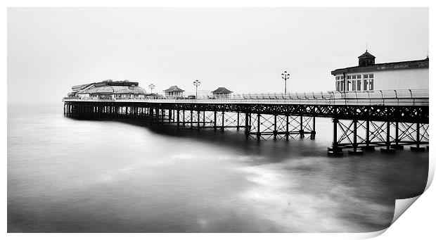 Cromer pier in monochrome Print by Mark Bunning