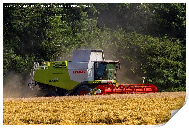 Claas Lexion Combine Harvester Print by Mark Bunning