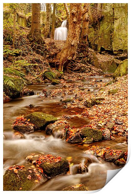 Falling through Lumsdale Print by Mark Bunning
