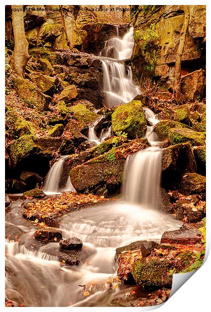 Lumsdale Falls Print by Mark Bunning