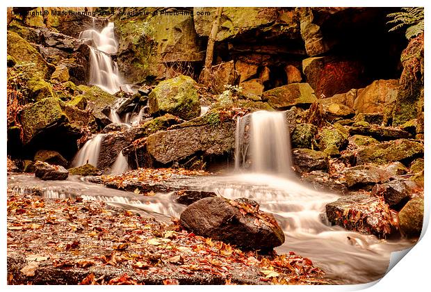Lumsdale Falls 2 Print by Mark Bunning