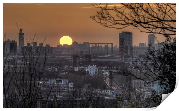 Sunset from Greenwich Print by Vinicios de Moura