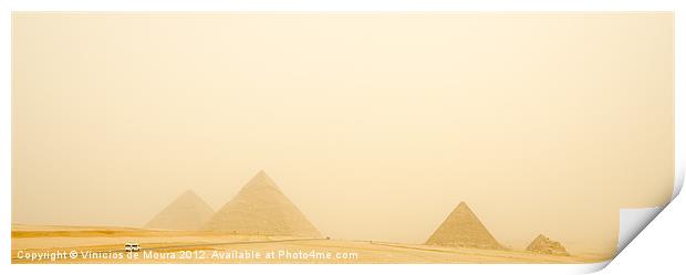 The pyramids Print by Vinicios de Moura