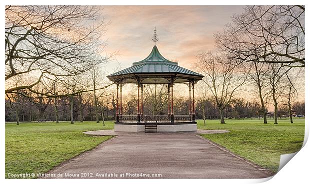 Park Gazebo Print by Vinicios de Moura