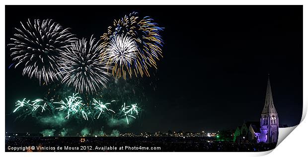 Blackheath Fireworks Print by Vinicios de Moura