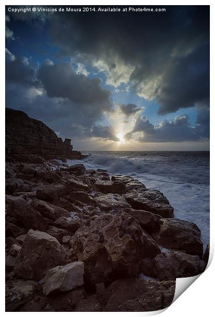 Worth Matravers, SW Coast Path Print by Vinicios de Moura