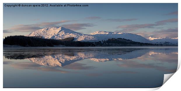 Loch Tulla sunrise Print by duncan speirs
