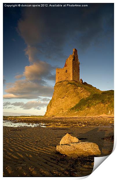 Greenan castle Print by duncan speirs
