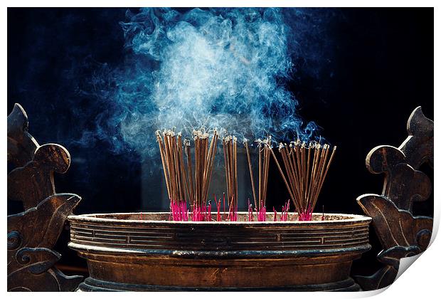 Incense sticks Print by Sam Burton