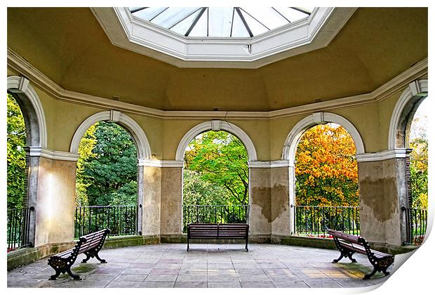 Through The Arches (Solarium), Valley Gardens, Har Print by Paul M Baxter