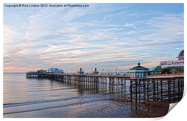 North pier Blackpool Print by Rick Lindley