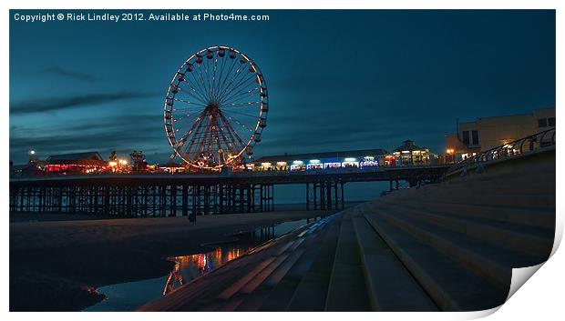 Big wheel Blackpool Print by Rick Lindley