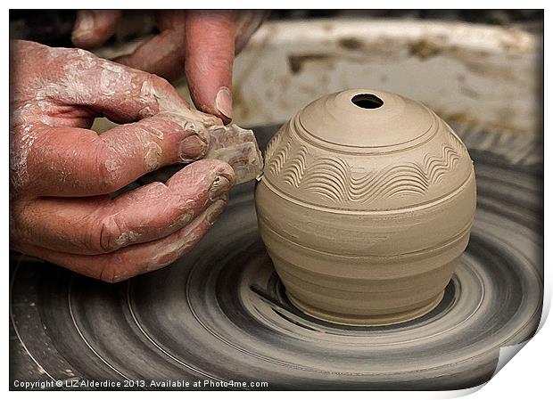 The Potters Wheel Print by LIZ Alderdice