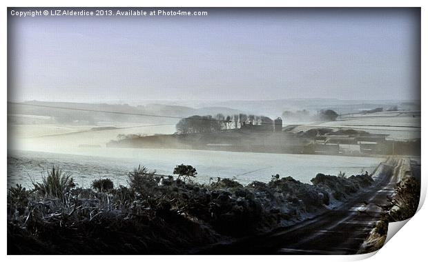 A Touch of Mist in Aberdeenshire Print by LIZ Alderdice