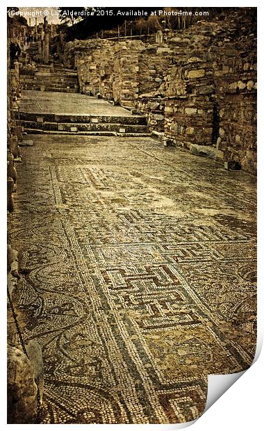  Mosaic Floor in Ephesus Print by LIZ Alderdice