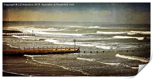 Waves at Aberdeen Beach Print by LIZ Alderdice